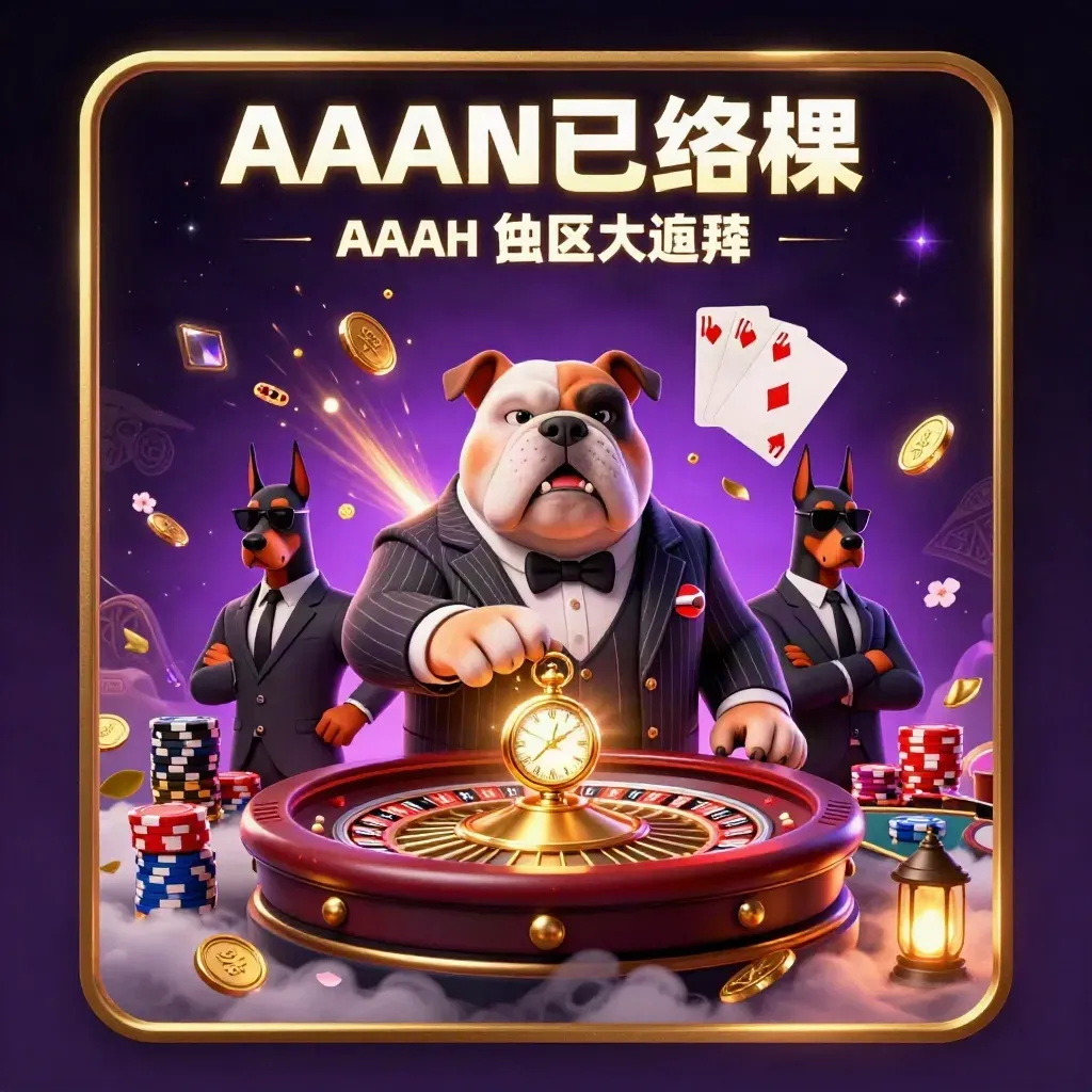 Bulldog mafia dan dua doberman di meja kasino, emas dan ungu neon meledak.